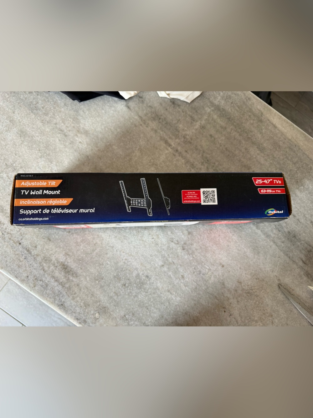 Orbital Adjustable Tilt TV Wall Mount (Model RNEL4018-F) never used in box. - Picture 4 of 11